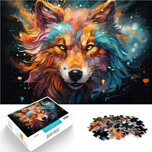 Puzzle für Erwachsene, 1000 Teile, Wolfskunst, Quizspiel, Familienspiel, Stressabbau, schwieriges Herausforderungspuzzle, 10,27 Zoll x 14,96 Zoll von SYUNFEI