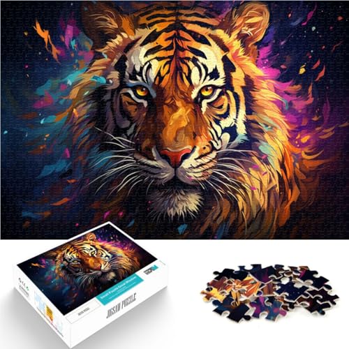 Puzzle für Erwachsene, 1000 Teile, Wütender Tiger, Quizspiel, Spaß für Zuhause, Geburtstagsgeschenk, Reisegeschenk, 10,27 x 14,96 Zoll Puzzle für Erwachsene, 1000 Teile, Wütender Tiger, Quizspiel, Spaß für Zuhause, Geburtstagsgeschenk, Reisegeschenk, 10,27 x 14,96 Zoll von SYUNFEI