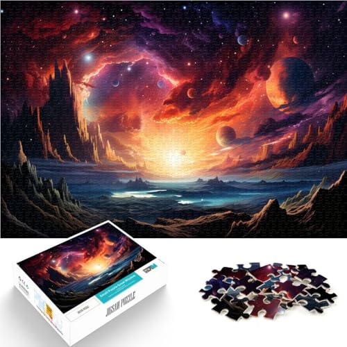 Puzzle für Erwachsene, 1000 Teile, bemalte kosmische Landschaft, anspruchsvolles Spiel, Puzzle, 50x75 cm, anspruchsvolles, unterhaltsames Spiel für die ganze Familie Puzzle für Erwachsene, 1000 Teile, bemalte kosmische Landschaft, anspruchsvolles Spiel, Puzzle, 50x75 cm, anspruchsvolles, unterhaltsames Spiel für die ganze Familie von SYUNFEI