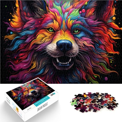 Puzzle Erwachsene, 1000 Teile, Wolfsspiele, Spielzeug, Geschenk. Helfen Sie dem Gehirn, süchtig machendes Spielzeug zu trainieren und Geduld zu fördern. 10,27 Zoll x 14,96 Zoll von SYUNFEI