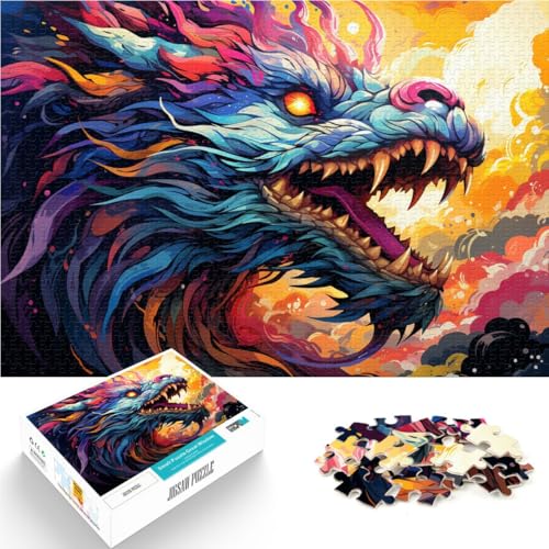Puzzle für Erwachsene, 1000 Teile, chinesischer Drache, Denkspiel, 26 x 38cm, Künstlersammlung, bildende Kunst für Jugendliche ab 14 Jahren Puzzle für Erwachsene, 1000 Teile, chinesischer Drache, Denkspiel, 26 x 38cm, Künstlersammlung, bildende Kunst für Jugendliche ab 14 Jahren von SYUNFEI
