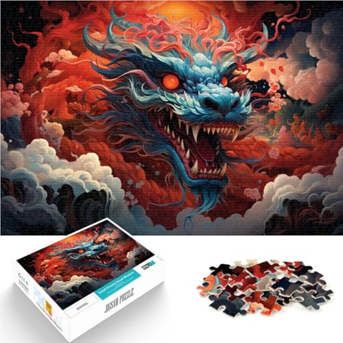 Puzzle für Erwachsene, 1000 Teile, chinesischer Drache, galoppierendes Meer, Quizspiel, einzigartige Geburtstags, 10,27 x 14,96 Zoll Puzzle für Erwachsene, 1000 Teile, chinesischer Drache, galoppierendes Meer, Quizspiel, einzigartige Geburtstags, 10,27 x 14,96 Zoll von SYUNFEI