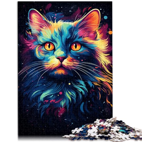 Puzzle für Erwachsene, 1000 Teile, exotische Zeichnung Einer Katze, Spaß für die ganze Familie,50x75cm, EIN Kunstwerk für Teenager ab 14 Jahren Puzzle für Erwachsene, 1000 Teile, exotische Zeichnung Einer Katze, Spaß für die ganze Familie,50x75cm, EIN Kunstwerk für Teenager ab 14 Jahren von SYUNFEI