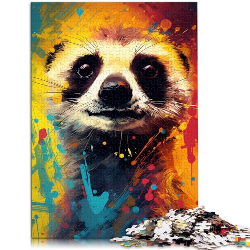 Puzzle 1000 Teile für Erwachsene, Erdmännchen zum Ausmalen, Lernspielzeug, Weihnachtswunschliste mit Weihnachtsmann,38x52cm, für Teenager ab 14 Jahren von SYUNFEI