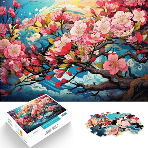 Puzzle 1000 Teile für Erwachsene, japanische Kirschblüten, anspruchsvolles, schwieriges Puzzle, Kunstwerk, Geschenk, 50 x 75 cm, für Jugendliche ab 14 Jahren Puzzle 1000 Teile für Erwachsene, japanische Kirschblüten, anspruchsvolles, schwieriges Puzzle, Kunstwerk, Geschenk, 50 x 75 cm, für Jugendliche ab 14 Jahren von SYUNFEI