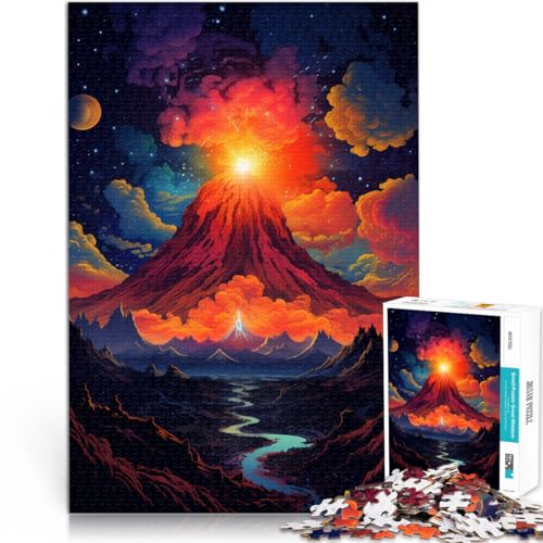 Puzzle 1000 Teile für Erwachsene, Vulkan-Denkspiel, Spaß für zu Hause, Aktivitäten, Geburtstagsgeschenk, Reisegeschenk, 14,96 x 20,47 Zoll Puzzle 1000 Teile für Erwachsene, Vulkan-Denkspiel, Spaß für zu Hause, Aktivitäten, Geburtstagsgeschenk, Reisegeschenk, 14,96 x 20,47 Zoll von SYUNFEI