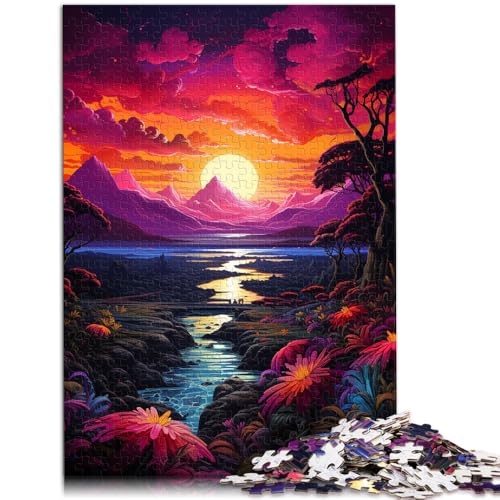 Puzzle für Erwachsene, 1000 Teile, magische Sonnenuntergangslandschaft, anspruchsvolles Spiel, Geschenke, 50x75 cm, mit passendem Poster und Quizblatt Puzzle für Erwachsene, 1000 Teile, magische Sonnenuntergangslandschaft, anspruchsvolles Spiel, Geschenke, 50x75 cm, mit passendem Poster und Quizblatt von SYUNFEI