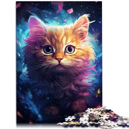 Puzzle für Erwachsene, 1000 Teile, süßes Nebelkätzchen-Puzzle – anspruchsvolles Spiel, Weihnachtspuzzle, Geschenke, 26x38cm von SYUNFEI