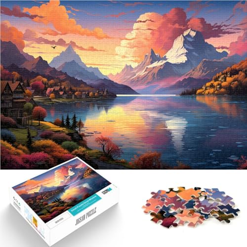 Puzzle für Erwachsene, 1000 Teile, wunderschöne Landschaftskunst, anspruchsvolles Spiel, Puzzle, 50x75 cm, perfekte Dekoration von SYUNFEI