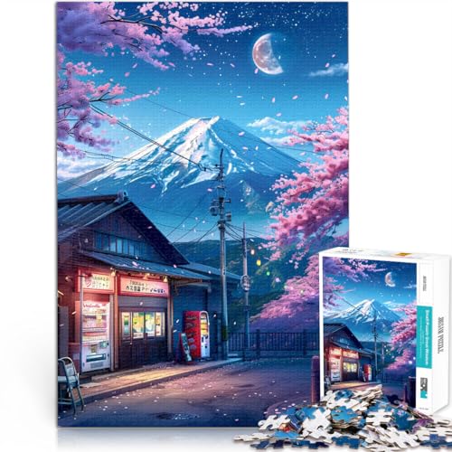 Puzzle für Erwachsene, 1000 Teile, wunderschönes Familien-Aktivitätspuzzle mit dem Berg Fuji, 49,7 x 74,5 cm, tolle Geschenke für Weihnachten von SYUNFEI