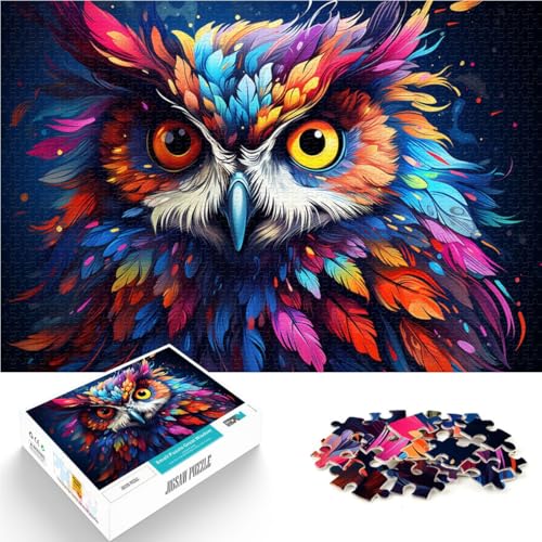 Puzzle für Erwachsene, 2000 Teile, bizarres, buntes Eulen-Denkspiel, tolles Geschenk für Spiele, 27,56 x 39,37 Zoll, für Teenager ab 14 Jahren von SYUNFEI
