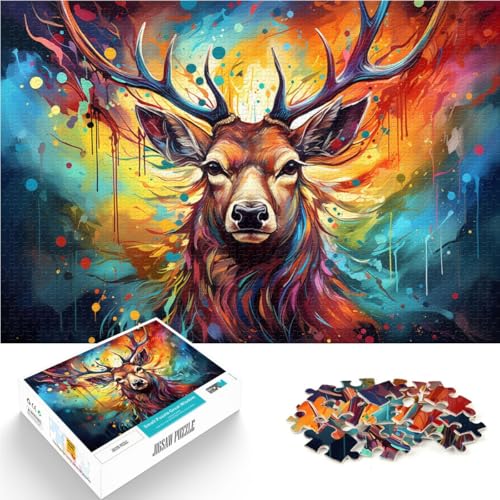 Puzzle für Erwachsene, 2000 Teile, Fantasie-Farbhirsch, Lernspiele für Zuhause, DIY-Spielzeug, 27,56 x 39,37 Zoll, tolle Geschenke und Spielzeuge von SYUNFEI