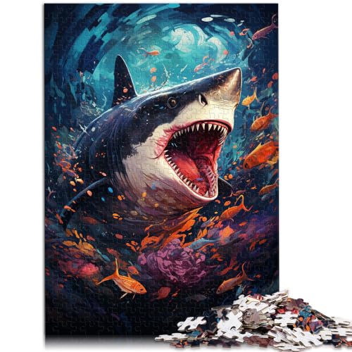 Puzzle für Erwachsene, 2000 Teile, Gemälde, Hai, Lernspiele, Heimdekoration, Puzzle, 27,56 x 39,37 Zoll, Weihnachts Geschenke von SYUNFEI