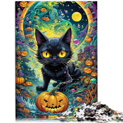 Puzzle für Erwachsene, 2000 Teile, Halloween-Katzen-Puzzle – anspruchsvolles Spiel, 27,56 x 39,37 Zoll, geeignet für Paare von SYUNFEI
