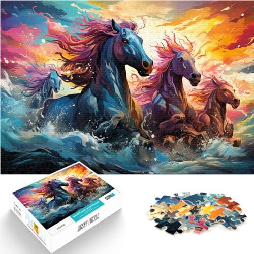 Puzzle für Erwachsene, 2000 Teile, Pferd im Wasser, Spielzeug, Lernspiele, Stressabbau, 27,56 x 39,37 Zoll, tolle Geschenke und Spielzeuge Puzzle für Erwachsene, 2000 Teile, Pferd im Wasser, Spielzeug, Lernspiele, Stressabbau, 27,56 x 39,37 Zoll, tolle Geschenke und Spielzeuge von SYUNFEI