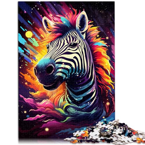 Puzzle für Erwachsene, 2000 Teile, buntes Zebra, Heimdekoration, Puzzle-Spielzeug, 27,56 x 39,37 Zoll, Herausforderung der Gehirnintelligenz, süchtig machendes Spielzeug von SYUNFEI