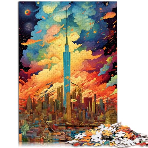 Puzzle für Erwachsene, 2000 Teile, dynamische Stadtansicht, Familienspiel für und Herausforderung der Gehirnintelligenz, süchtig machendes Spielzeug, 70 x 100 cm, von SYUNFEI