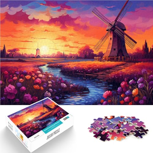 Puzzle 2000 Teile für Erwachsene, holländische Windmühlenlandschaft, Lernspielzeug, tolles, 70 x 100 cm, für Teenager ab 14 Jahren Puzzle 2000 Teile für Erwachsene, holländische Windmühlenlandschaft, Lernspielzeug, tolles, 70 x 100 cm, für Teenager ab 14 Jahren von SYUNFEI