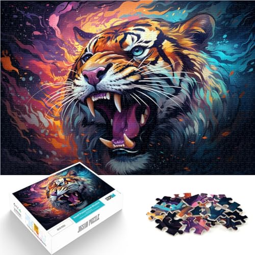 Puzzle für Erwachsene mit 2000 Teilen, farbenfroher künstlerischer Tiger, Denkspiel, Lernspiel für Geburtstag, Weihnachten, 70 x 100 cm Puzzle für Erwachsene mit 2000 Teilen, farbenfroher künstlerischer Tiger, Denkspiel, Lernspiel für Geburtstag, Weihnachten, 70 x 100 cm von SYUNFEI