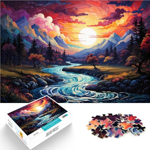 Puzzle für Erwachsene, 2000 Teile, schöne, farbenfrohe Flusslandschaft, Spielzeug, Denkspiel, 27,56 x 39,37 Zoll, zum Stressabbau von SYUNFEI