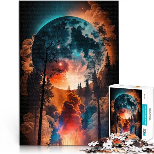 Puzzle für Erwachsene, 2000 Teile, wunderschöner Wald, Vollmond, Quizspiel, 27,56 x 39,37 Zoll, tolle Geschenke und Spielzeuge, geeignet für und Jugendliche ab 14 Jahren von SYUNFEI