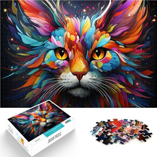 2000-teiliges Puzzle für Erwachsene, Abessinierkatze, Lernspiel, Herausforderungsspielzeug, verbessert das Gedächtnis, 70 x 100 cm, für 14-Jährige von SYUNFEI