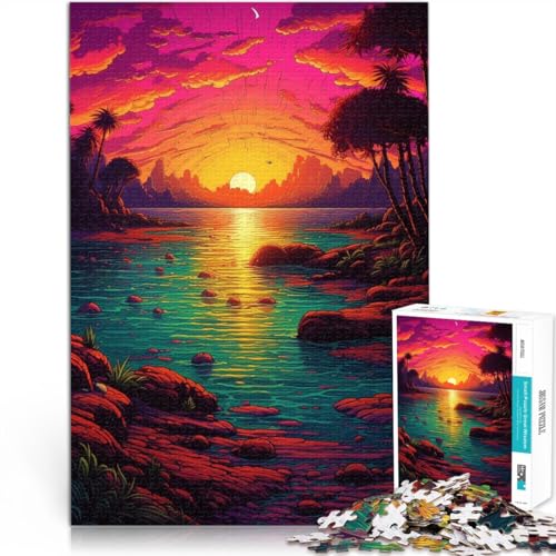 Puzzle 1000 Teile für Erwachsene, Anime-Kunstlandschaft, Puzzle als Geschenk, Lernspiel zum Geburtstag, Weihnachten, 10,27 x 14,96 Zoll von SYUNFEI