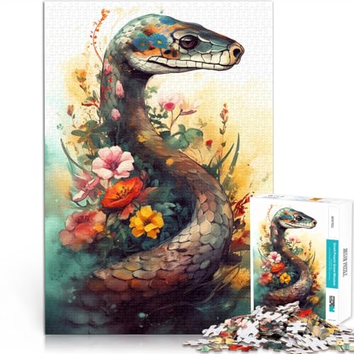 Puzzle für Erwachsene mit 1000 Teilen, Aquarellschlange, Denkspiel, tolles Geschenk für die ganze Familie,50x75cm, für Teenager ab 14 Jahren Puzzle für Erwachsene mit 1000 Teilen, Aquarellschlange, Denkspiel, tolles Geschenk für die ganze Familie,50x75cm, für Teenager ab 14 Jahren von SYUNFEI