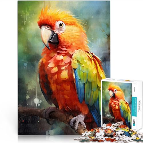 Puzzle für Erwachsene, 1000 Teile, Aquarell-Papagei-Puzzle – anspruchsvolles Spiel, tolles, 38 x 52 cm, für 14-Jährige Puzzle für Erwachsene, 1000 Teile, Aquarell-Papagei-Puzzle – anspruchsvolles Spiel, tolles, 38 x 52 cm, für 14-Jährige von SYUNFEI