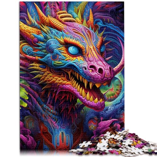 Puzzle für Erwachsene, 1000 Teile, psychedelische Kunst, Drachenspielzeug, intellektuelles Spiel, geeignet als Schreibtischdekoration, 50 x 75 cm, von SYUNFEI