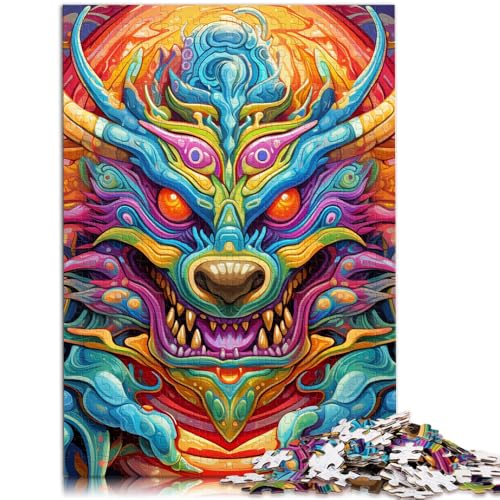 Puzzle für Erwachsene, Art Flying Dragons, 1000 Teile, Puzzle für Erwachsene, Geschenke, 14,96 x 20,47 Zoll, Papppuzzle für Erwachsene und Kinder, Bunte Designs von SYUNFEI
