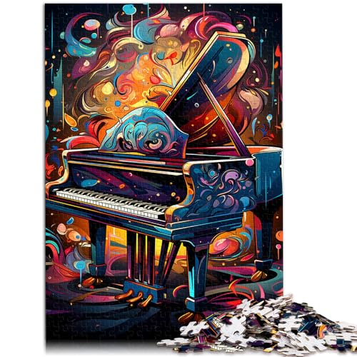 1000-teiliges Puzzle für Erwachsene, farbenfrohes Kunst-Piano, Hand-Speed-Wettbewerb, Stressabbau, schwierige Herausforderung, 50 x 75 cm, für Teenager ab 14 Jahren von SYUNFEI