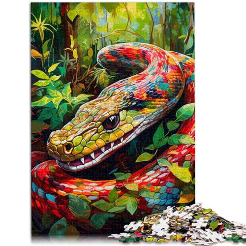 1000-teiliges Puzzle für Erwachsene, farbenfrohes Schlangen-Denkspiel, tolles Geschenk für die ganze Familie,38x52cm 1000-teiliges Puzzle für Erwachsene, farbenfrohes Schlangen-Denkspiel, tolles Geschenk für die ganze Familie,38x52cm von SYUNFEI