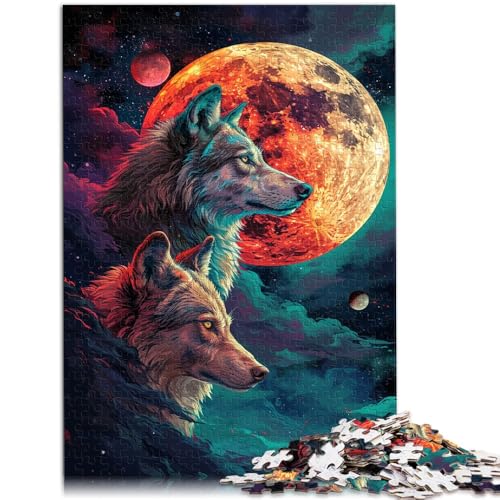 Puzzle 1000 Teile für Erwachsene, Kunstwolf, Lernspielzeug, Wanddekoration, einzigartige Geburtstags, 50 x 75 cm, für 14-Jährige Puzzle 1000 Teile für Erwachsene, Kunstwolf, Lernspielzeug, Wanddekoration, einzigartige Geburtstags, 50 x 75 cm, für 14-Jährige von SYUNFEI