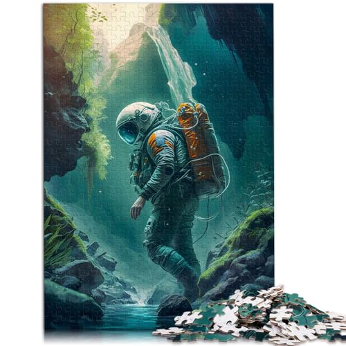 Puzzle für Erwachsene, 1000 Teile, Astronauten-Lost-Cave-Puzzle, Denkspiel, Lernspiel für Geburtstag, Weihnachten, 26x38cm von SYUNFEI