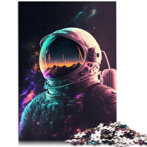 Puzzle für Erwachsene, 1000 Teile, Astronauten-Wild-Spielzeug, Denkspiel mit vollständig ineinander greifenden, zufällig geformten Teilen, 10,27 Zoll x 14,96 Zoll von SYUNFEI