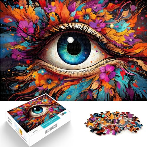 2000-teiliges Puzzle für Erwachsene, Augen zum Ausmalen, als Puzzle-Geschenk mit passendem Poster und Quizblatt, 70 x 100 cm, für Teenager ab 14 Jahren von SYUNFEI
