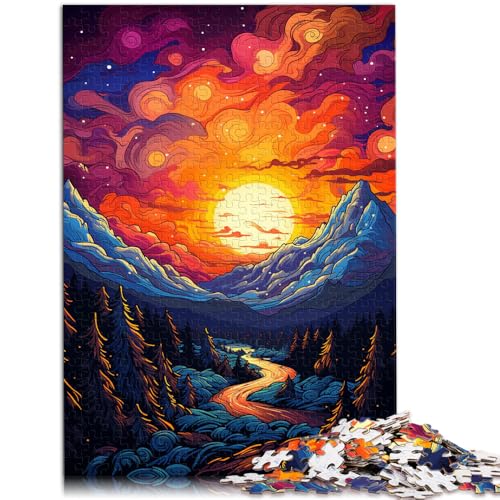 Puzzle für Erwachsene, 2000 Teile, Aurora, Sonnenuntergang, Berge, schwieriges Puzzle, einzigartige Herausforderung, 70 x 100 cm, für Teenager ab 14 Jahren Puzzle für Erwachsene, 2000 Teile, Aurora, Sonnenuntergang, Berge, schwieriges Puzzle, einzigartige Herausforderung, 70 x 100 cm, für Teenager ab 14 Jahren von SYUNFEI