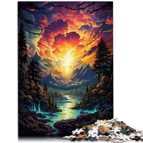 Puzzle für Erwachsene, 1000 Teile, Bach unter Sonnenuntergang, Lernspiele, Heimdekoration, Puzzle, Heimkunstdekor, 14,96 x 20,47 Zoll Puzzle für Erwachsene, 1000 Teile, Bach unter Sonnenuntergang, Lernspiele, Heimdekoration, Puzzle, Heimkunstdekor, 14,96 x 20,47 Zoll von SYUNFEI