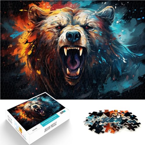 Puzzle 1000 Teile für Erwachsene Bär Interessantes Puzzle zur Stressreduzierung Weihnachtspuzzle Geschenke 14,96 Zoll x 20,47 Zoll von SYUNFEI