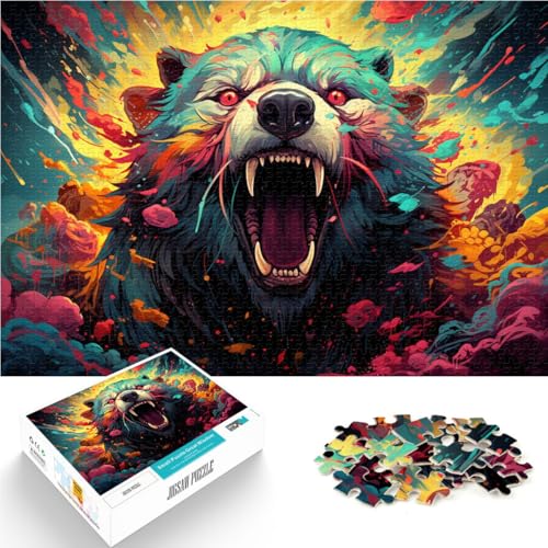Puzzle 2000 Teile für Erwachsene, Bärengemälde, als Geschenk, Geburtstagsgeschenk, Wanddekoration, 70 x 100 cm, für Teenager ab 14 Jahren Puzzle 2000 Teile für Erwachsene, Bärengemälde, als Geschenk, Geburtstagsgeschenk, Wanddekoration, 70 x 100 cm, für Teenager ab 14 Jahren von SYUNFEI