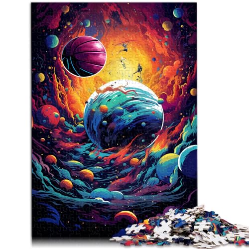 Puzzle für Erwachsene, 1000 Teile, Basketball, umgeben von Planeten, anspruchsvolles Spiel, tolles Geschenk, 14,96 x 20,47 Zoll Puzzle für Erwachsene, 1000 Teile, Basketball, umgeben von Planeten, anspruchsvolles Spiel, tolles Geschenk, 14,96 x 20,47 Zoll von SYUNFEI