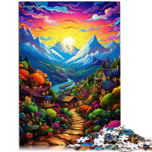 Puzzle für Erwachsene, 2000 Teile, Bergdorf, Denksportaufgabe, geeignet als Schreibtischdekoration,70x100cm, für Teenager ab 14 Jahren von SYUNFEI