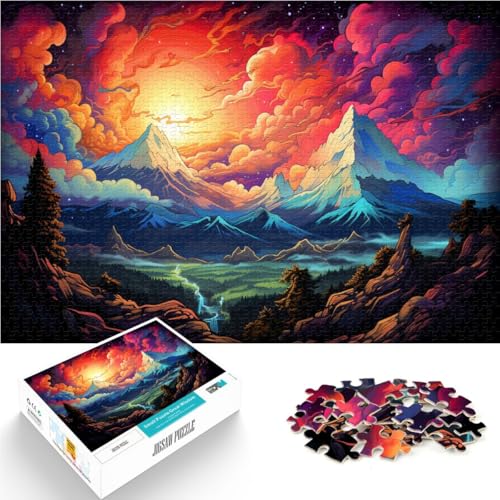 Puzzle für Erwachsene, 2000 Teile, Bunte Berge, als Puzzle-Geschenk, Stressabbau, schwierige Herausforderung, 70 x 100 cm, für 14-Jährige von SYUNFEI