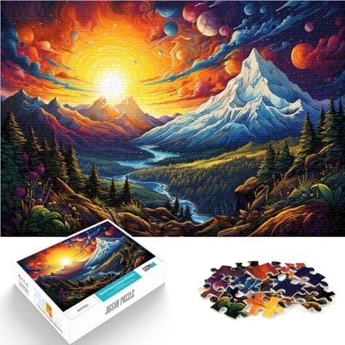 Puzzle 2000 Teile für Erwachsene, Bunte Berge, Lernspielzeug, geeignet für Paare, 70 x 100 cm, für Teenager ab 14 Jahren von SYUNFEI