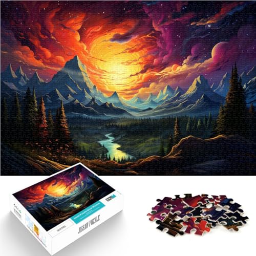2000-teiliges Puzzle für Erwachsene, Berge, Lernspiele, Heimdekoration, Puzzle, 27,56 x 39,37 Zoll, Weihnachtspuzzle-Geschenke von SYUNFEI