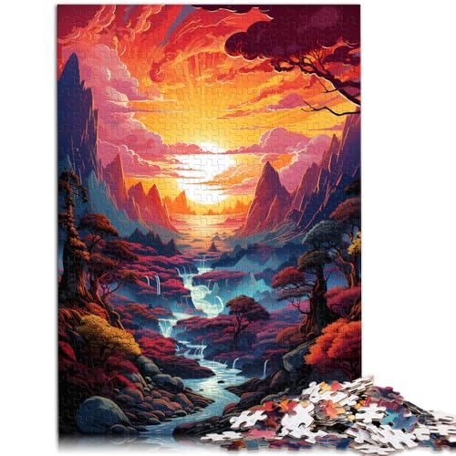 Puzzle 1000 Teile für Erwachsene Bezaubernde Bunte Landschaft Puzzle Lernspiele 19,7 Zoll x 29,5 Zoll Herausforderndes Puzzlespiel und Familienspiel von SYUNFEI