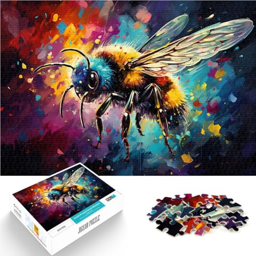 Puzzle für Erwachsene, 1000 Teile, Bienenmalerei, anspruchsvolles Spiel, Puzzle, Wichtelgeschenke,50x75cm, für Teenager ab 14 Jahren von SYUNFEI
