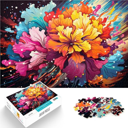 Puzzle 1000 Teile für Erwachsene Blumen Denkspiel Familienspiel Stressabbau Schwieriges Herausforderungspuzzle 19,7 x 29,5 Zoll für 14-Jährige von SYUNFEI