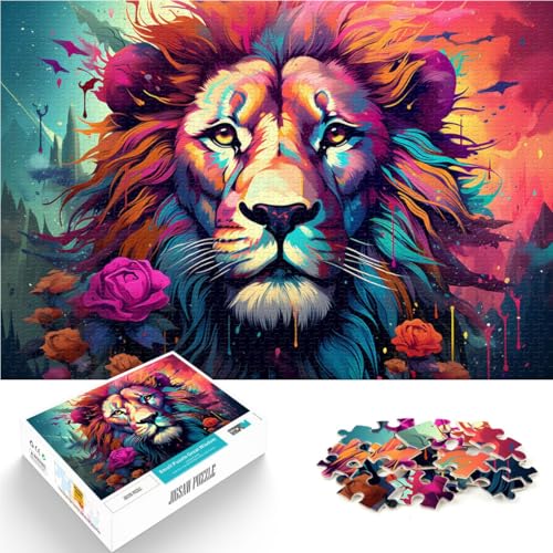 Puzzle für Erwachsene, 2000 Teile, bunter Blumenlöwe, Puzzle für Lernspiele, Herausforderungsspielzeug, 27,56 x 39,37 Zoll Puzzle für Erwachsene, 2000 Teile, bunter Blumenlöwe, Puzzle für Lernspiele, Herausforderungsspielzeug, 27,56 x 39,37 Zoll von SYUNFEI